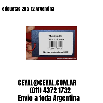 etiquetas 20 x 12 Argentina