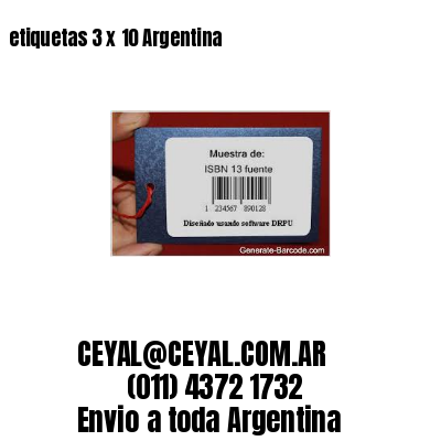 etiquetas 3 x 10 Argentina