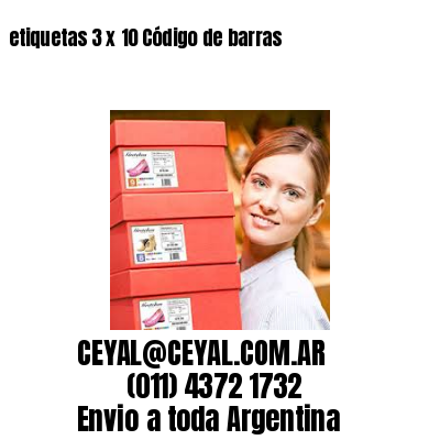 etiquetas 3 x 10 Código de barras