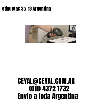 etiquetas 3 x 13 Argentina
