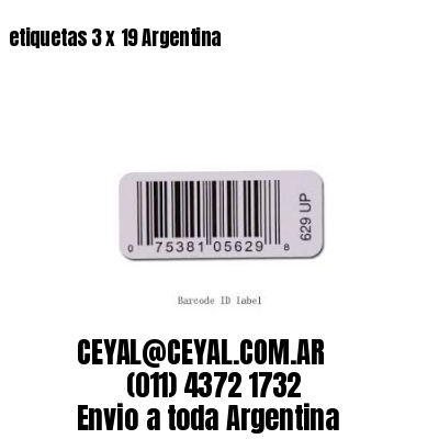 etiquetas 3 x 19 Argentina