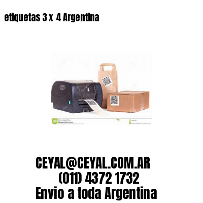 etiquetas 3 x 4 Argentina