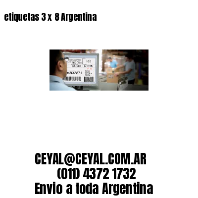 etiquetas 3 x 8 Argentina