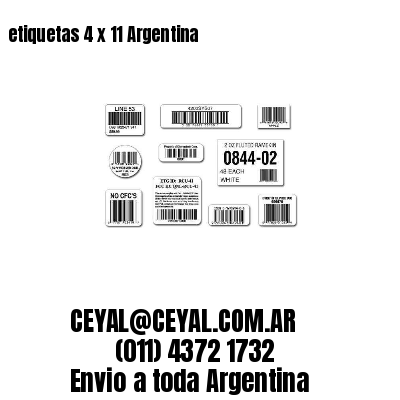 etiquetas 4 x 11 Argentina