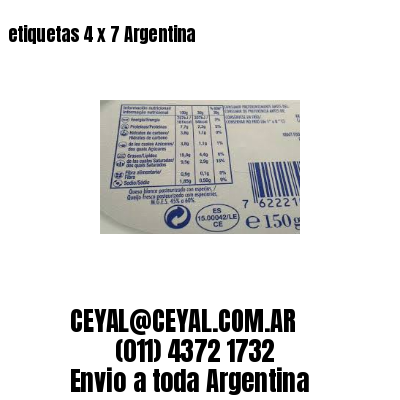 etiquetas 4 x 7 Argentina