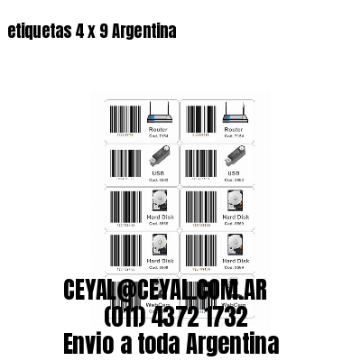 etiquetas 4 x 9 Argentina