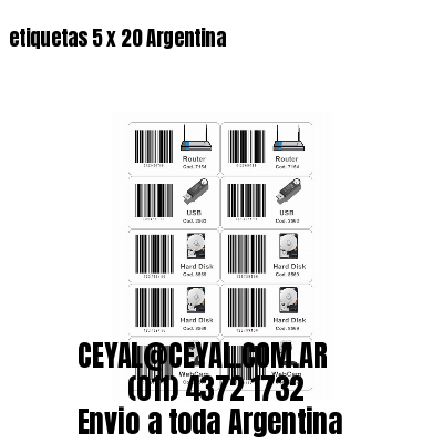 etiquetas 5 x 20 Argentina
