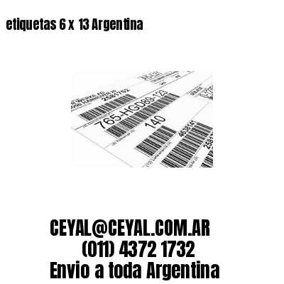 etiquetas 6 x 13 Argentina