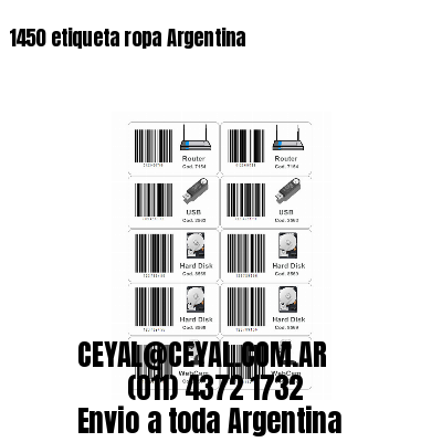 1450 etiqueta ropa Argentina