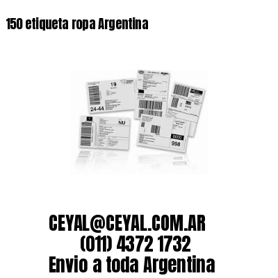150 etiqueta ropa Argentina
