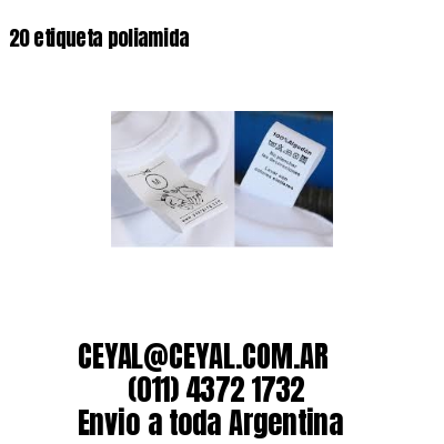 20 etiqueta poliamida