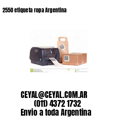 2550 etiqueta ropa Argentina