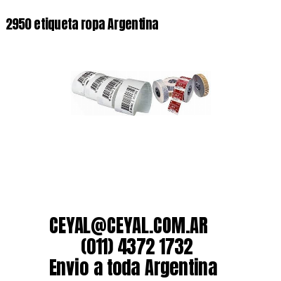 2950 etiqueta ropa Argentina