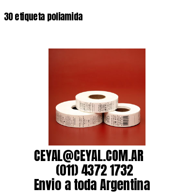 30 etiqueta poliamida