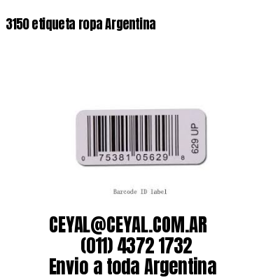 3150 etiqueta ropa Argentina