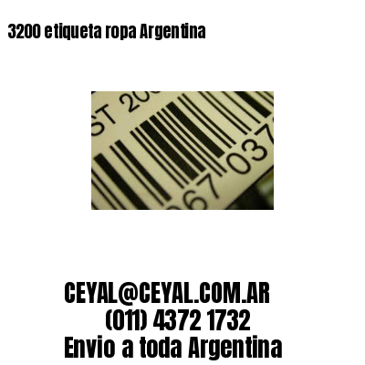 3200 etiqueta ropa Argentina