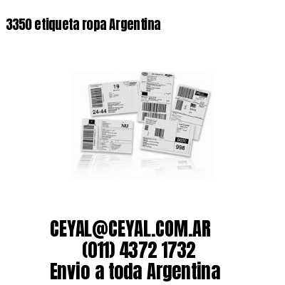 3350 etiqueta ropa Argentina