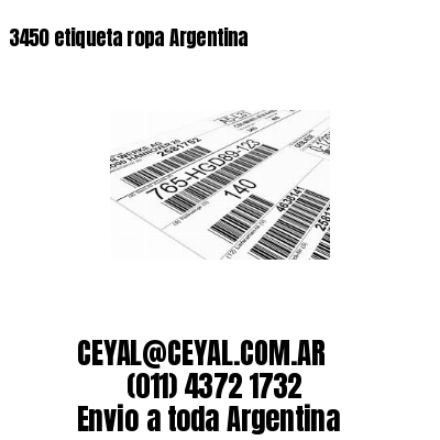 3450 etiqueta ropa Argentina