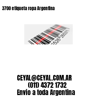 3700 etiqueta ropa Argentina