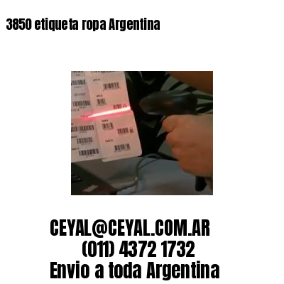 3850 etiqueta ropa Argentina