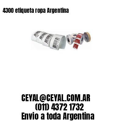 4300 etiqueta ropa Argentina
