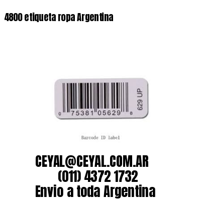 4800 etiqueta ropa Argentina