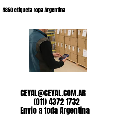 4850 etiqueta ropa Argentina
