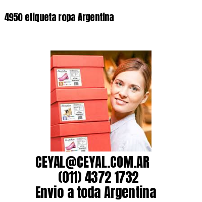 4950 etiqueta ropa Argentina