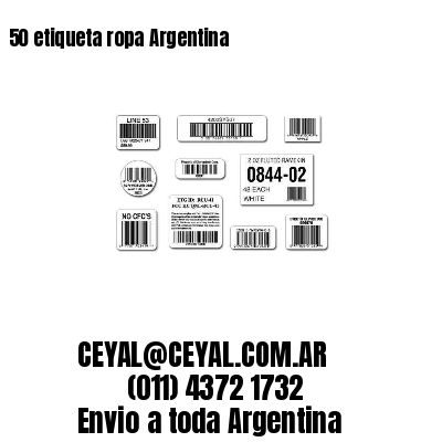 50 etiqueta ropa Argentina
