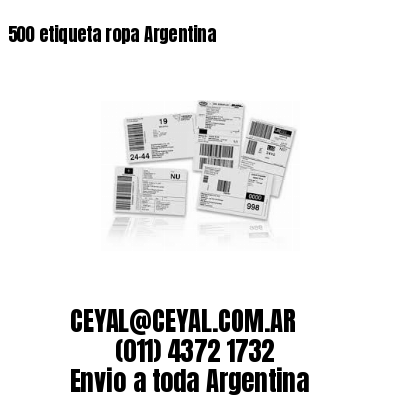 500 etiqueta ropa Argentina