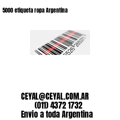 5000 etiqueta ropa Argentina