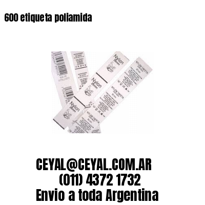 600 etiqueta poliamida
