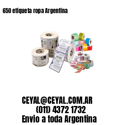 650 etiqueta ropa Argentina