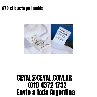 670 etiqueta poliamida