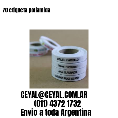 70 etiqueta poliamida