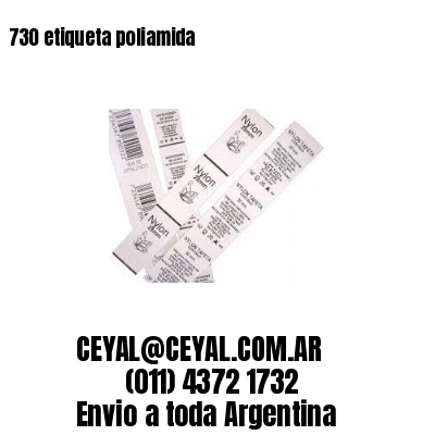 730 etiqueta poliamida
