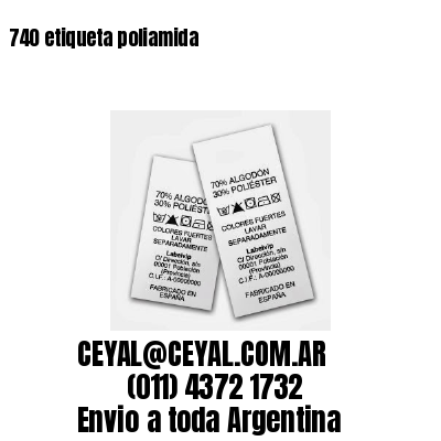 740 etiqueta poliamida