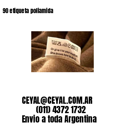 90 etiqueta poliamida