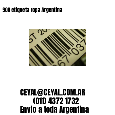 900 etiqueta ropa Argentina