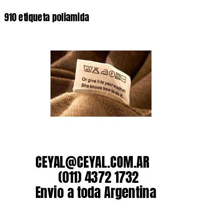 910 etiqueta poliamida