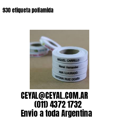 930 etiqueta poliamida