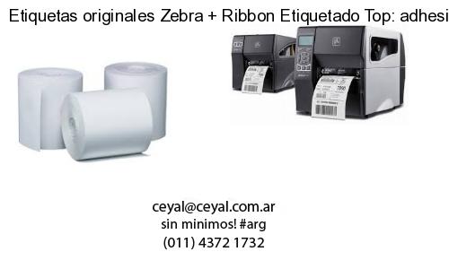 Etiquetas originales Zebra   Ribbon Etiquetado Top: adhesivo   ribbo