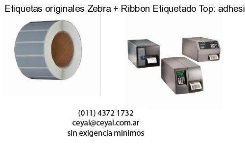 Etiquetas originales Zebra   Ribbon Etiquetado Top: adhesivo   ribbo
