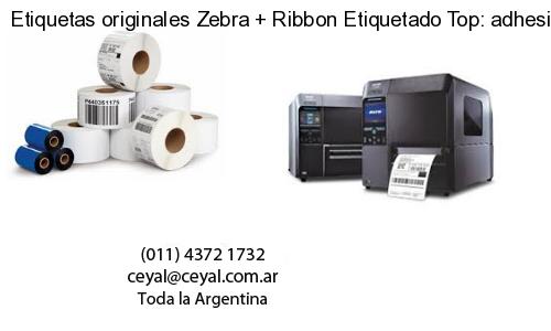 Etiquetas originales Zebra   Ribbon Etiquetado Top: adhesivo   ribbo