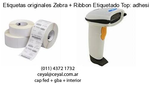 Etiquetas originales Zebra   Ribbon Etiquetado Top: adhesivo   ribbo