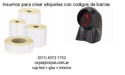 Insumos para crear etiquetas con codigos de barras