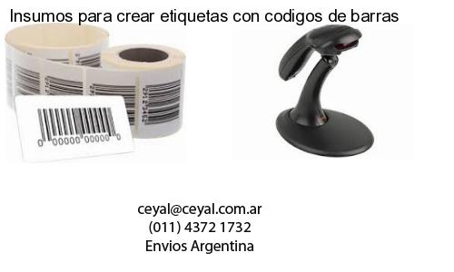 Insumos para crear etiquetas con codigos de barras