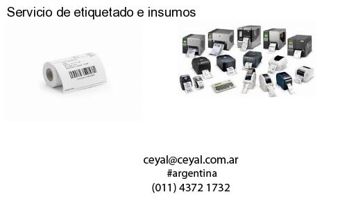 Servicio de etiquetado e insumos