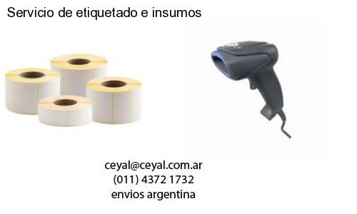 Servicio de etiquetado e insumos