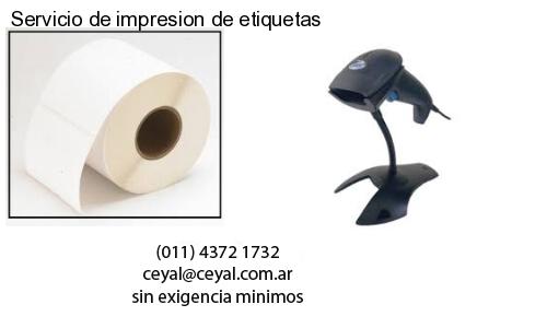 Servicio de impresion de etiquetas